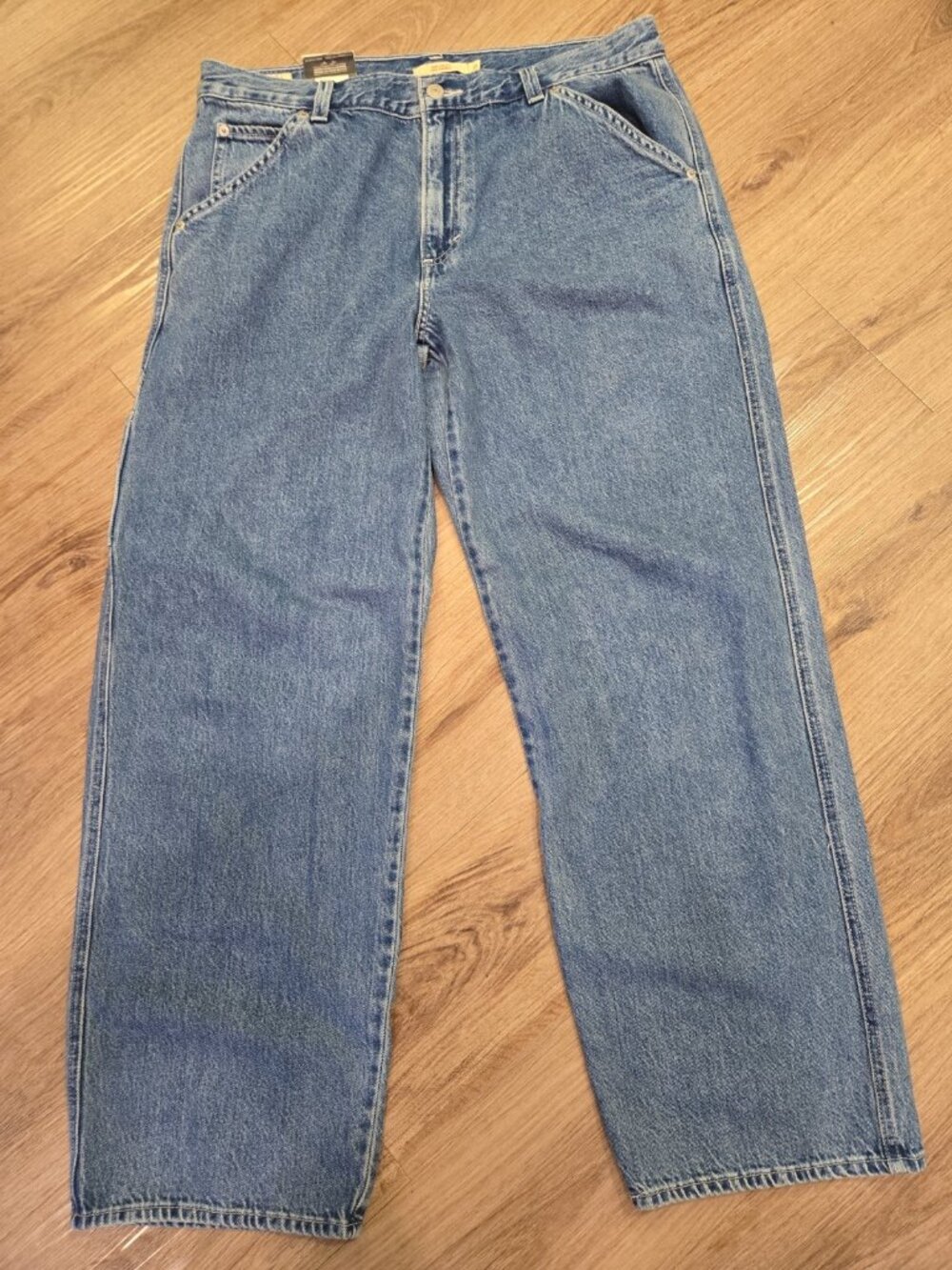 Womens Levis Dad Utility Carpenter Jeans 31x30 Straight Leg Capital E